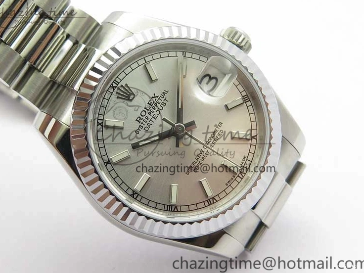 Bracelet SEIKO on President Best 31mm Stick NH05A SS Dial SS 178274 Datejust Silver GSF Markers Edition 0115